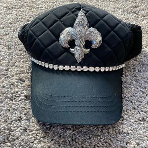 Quilted Snap Back Hat With Bling Embellishments
